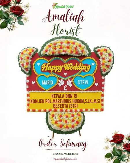 Papan Bunga Pernikahan Balongcabe